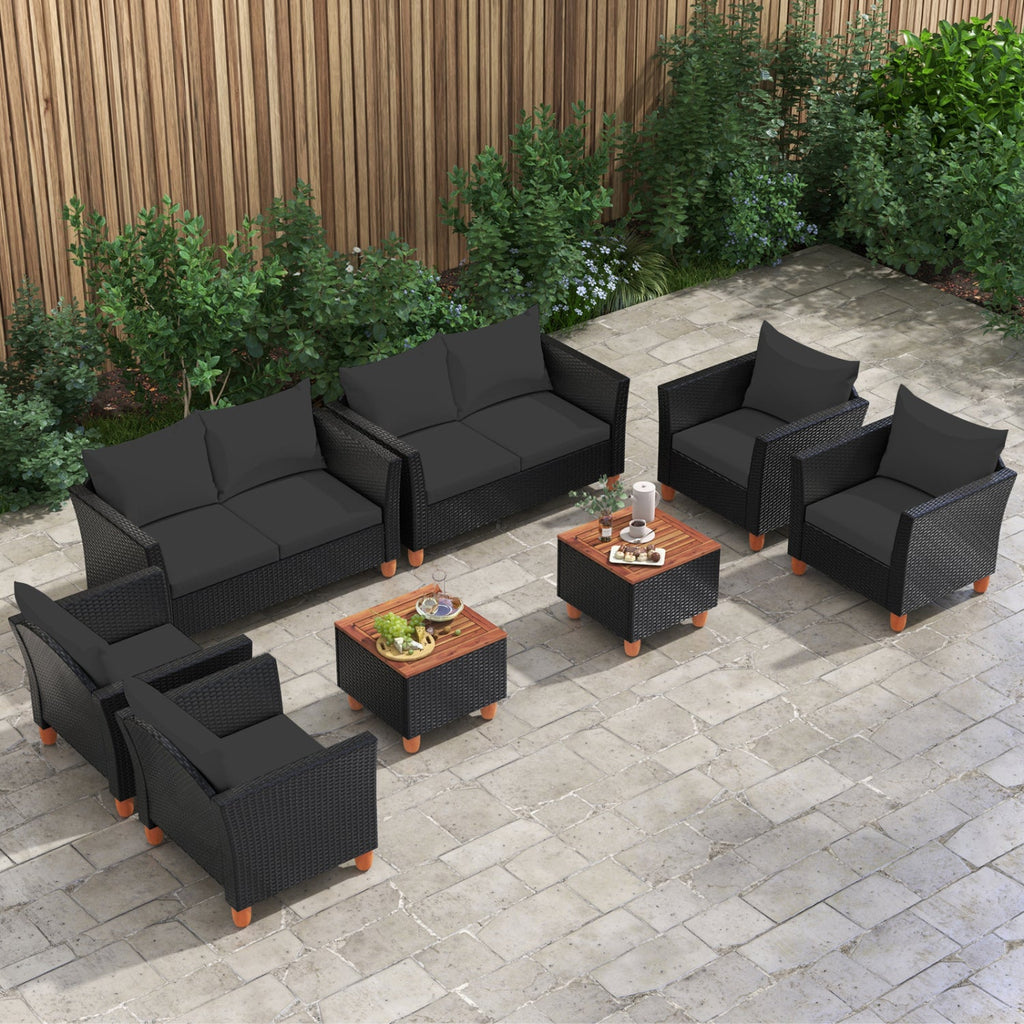 Outdoor Wicker Conversation Set