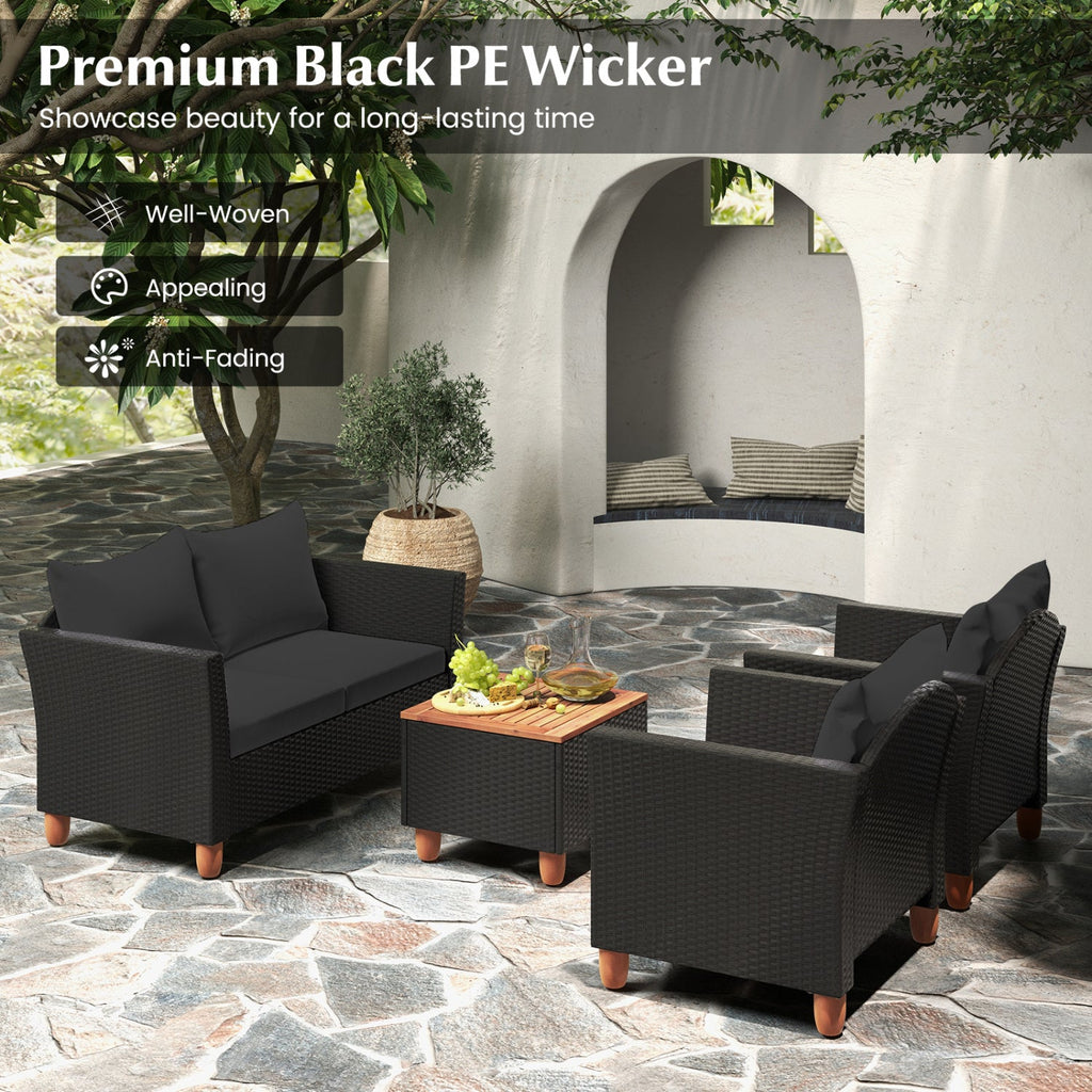 Outdoor Wicker Conversation Set