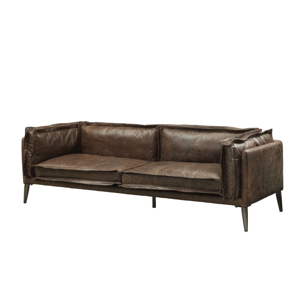 Porchester Sofa - Distressed Chocolate Top Grain Leather