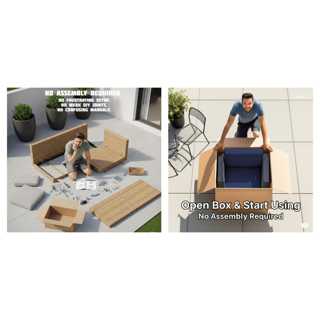 Wicker Patio Conversation Set
