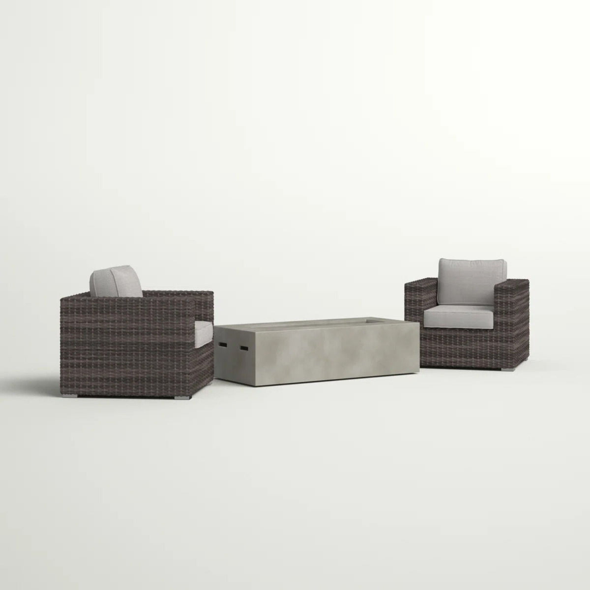 Espresso Wicker Patio Bistro Set