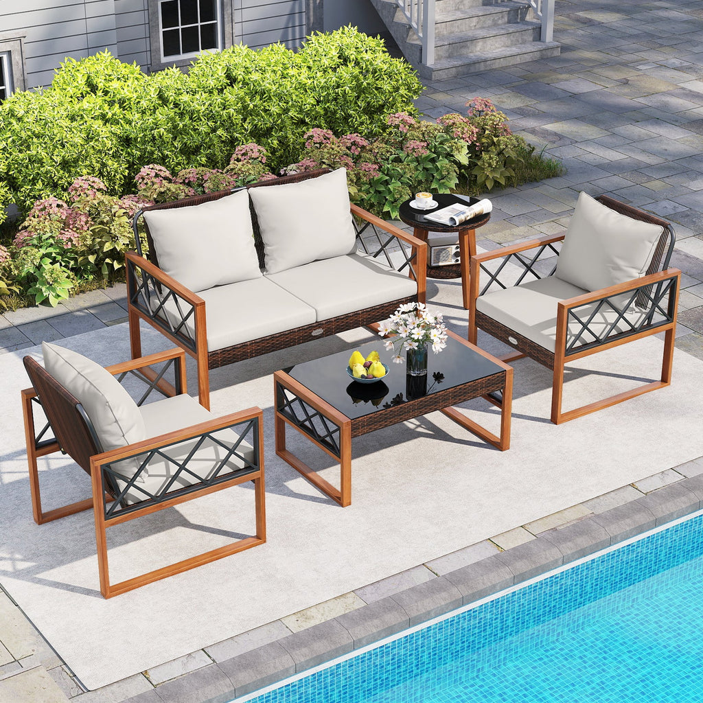 Acacia Wood Patio Set