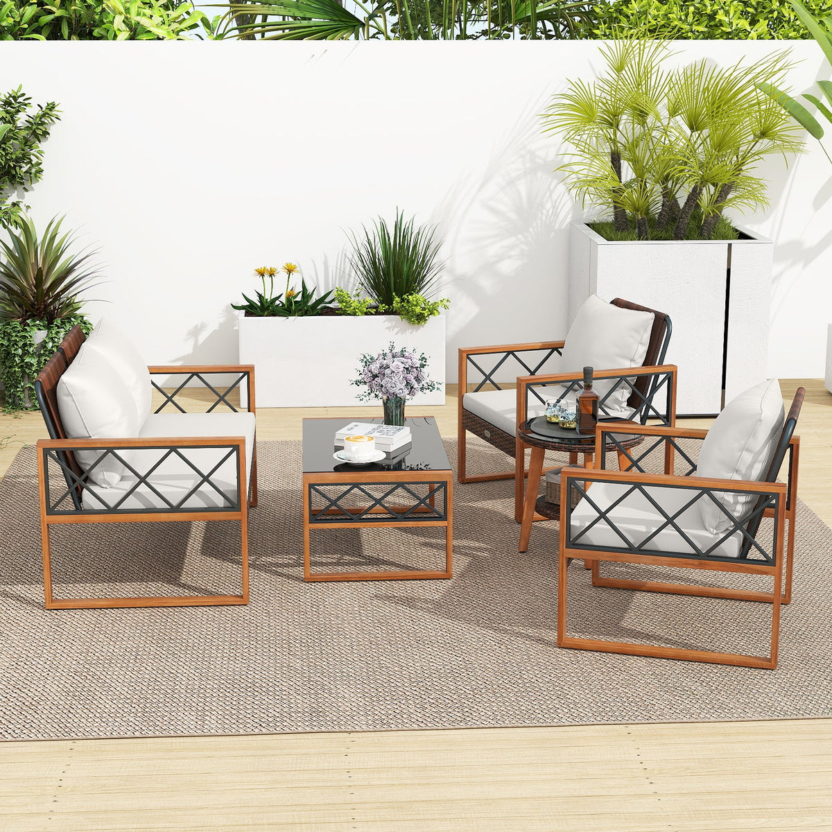 Acacia Wood Patio Set