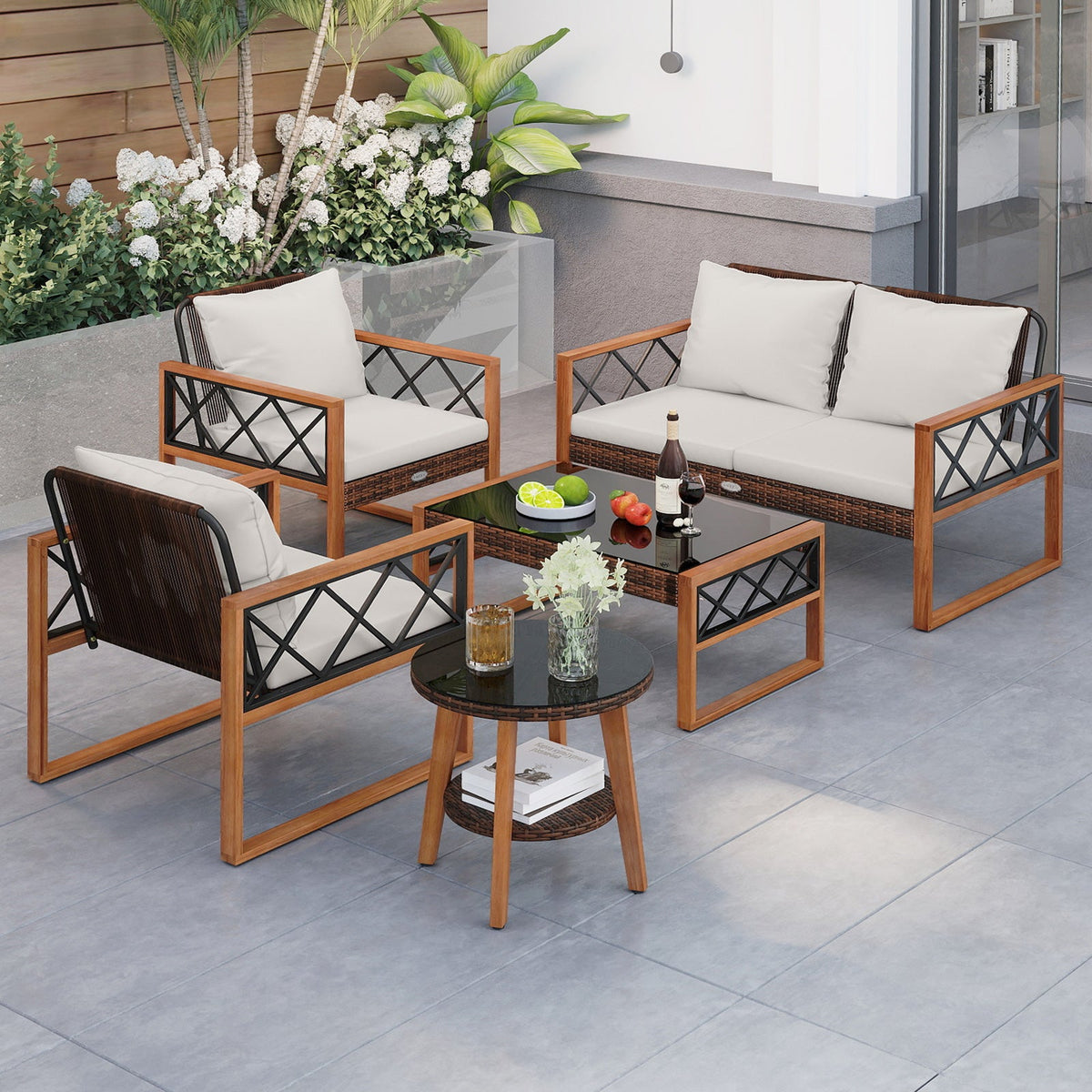 Acacia Wood Patio Set