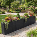 Rattan Raised Garden Bed Set
